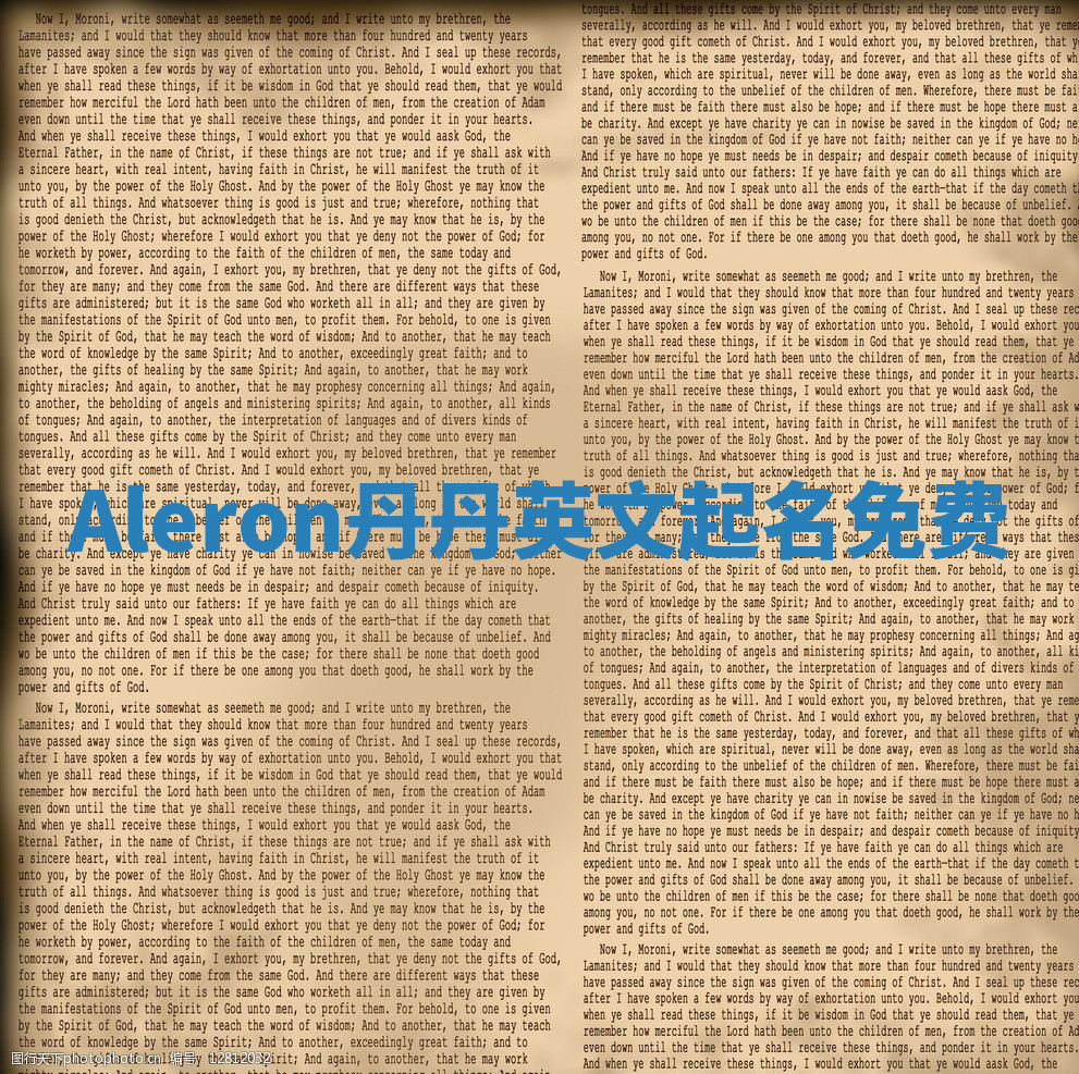 Aleron丹丹英文起名免费