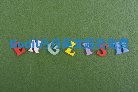 Bodil丹丹英文起名免费