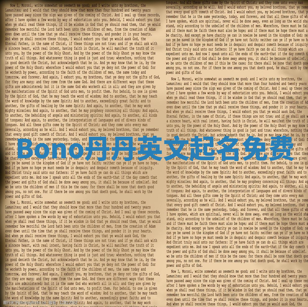 Bono丹丹英文起名免费