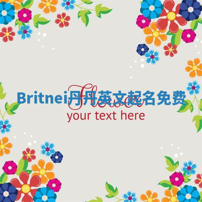 Britnei丹丹英文起名免费