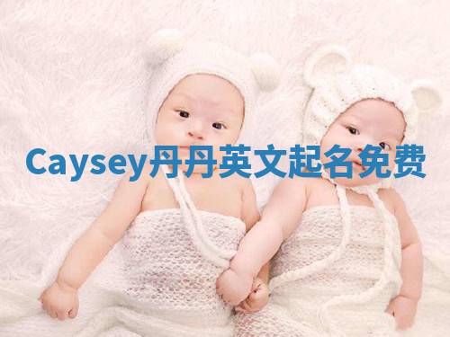 Caysey丹丹英文起名免费