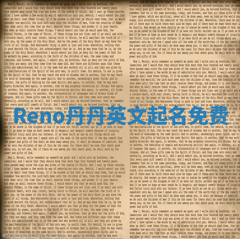 Reno丹丹英文起名免费