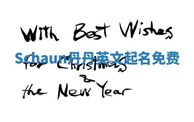 Schaun丹丹英文起名免费