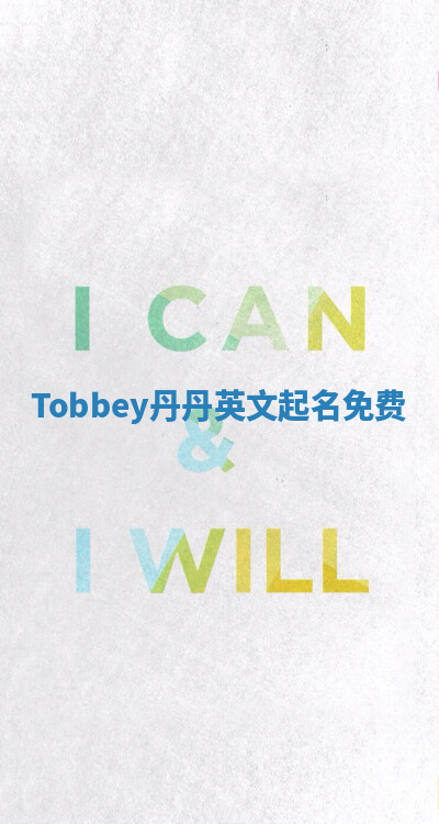 Tobbey丹丹英文起名免费