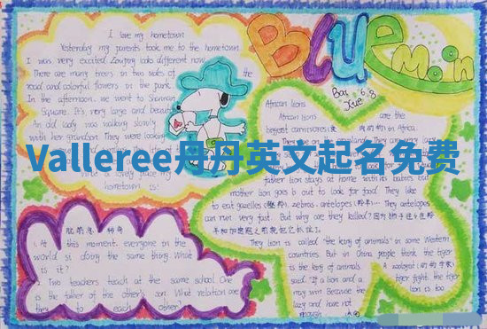 Valleree丹丹英文起名免费