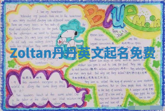 Zoltan丹丹英文起名免费